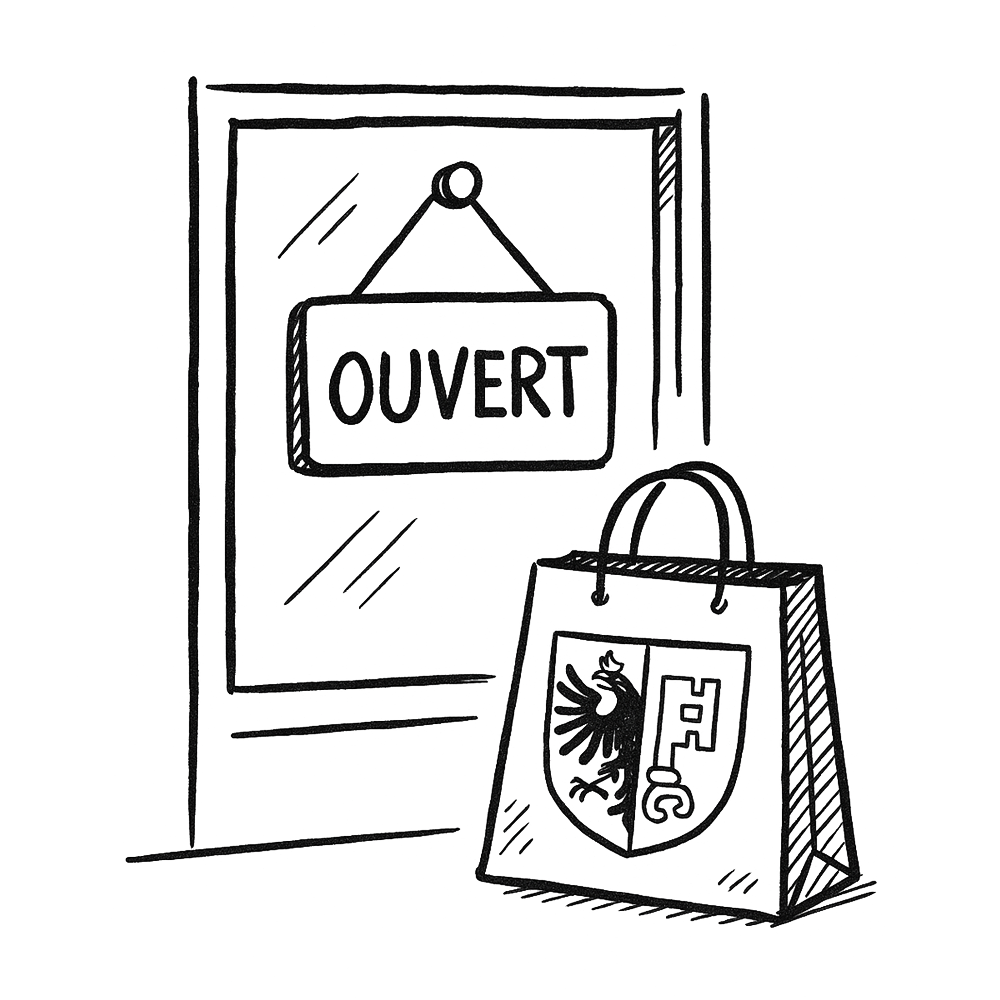 Enseigne ouverte le dimanche